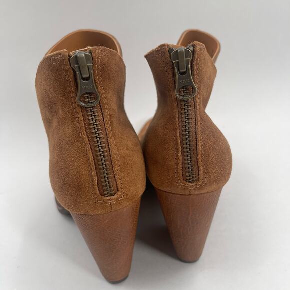 KORK-EASE Castaneda Boots Size 8 Booties Suede Rust Brown Zipper Winter Fall - Picture 5 of 14